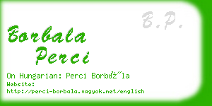 borbala perci business card